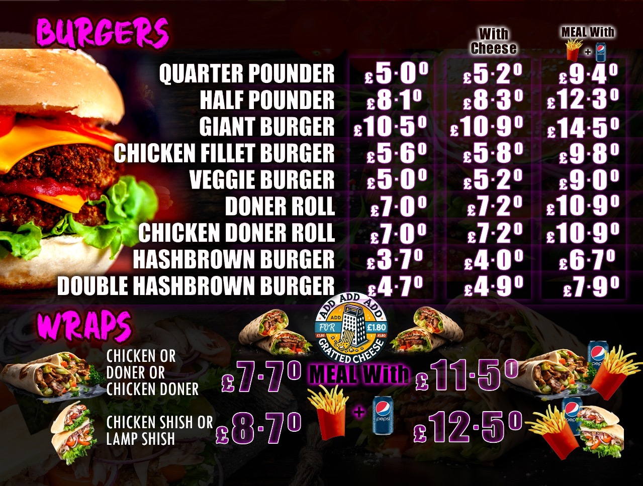 Burgers & Wraps